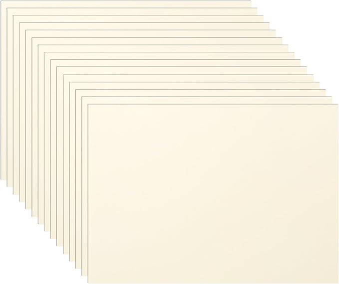Guakicae 150 Sheets Cream Cardstock 5 x 7 Ivory Paper, 300gsm/110lb Heavyweight Flat Off White Card Stock Printer Paper for DIY Card Making, Business Cards, Thank You Cards, Certificates, Postcards