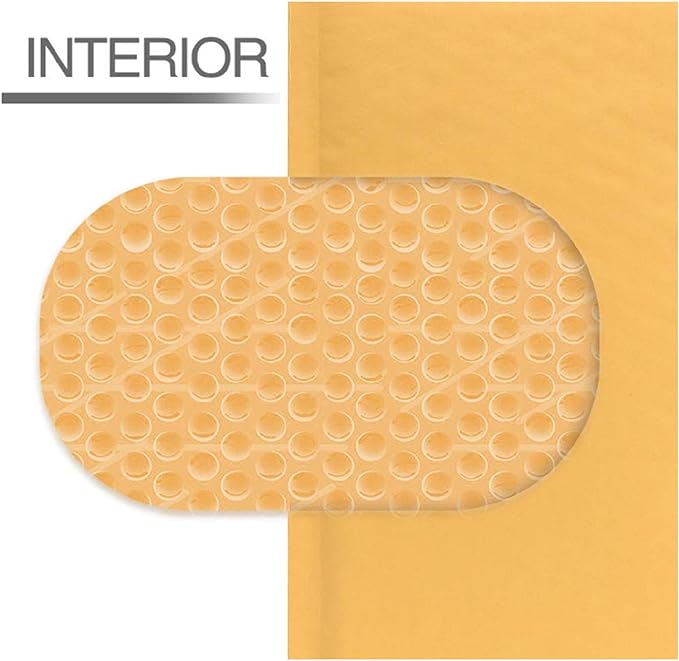 Secure Seal #1 7.25x12 Kraft Bubble Mailers Padded Shipping Envelopes (Pack of 400)