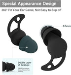 VANLON Ear Plugs for Sleeping Noise Cancelling, Reusable Ear Plugs for Noise Reduction, 2Pairs Super Soft Fit Silicone Earplugs for Concert, Work, Travel, 33dB Noise Cancelling Headphones (Black)