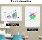 DEVELOP Large Magnetic Dry Erase Board 36 x 72 Inch, 3' x 6' Wall Mounted White Board with Aluminium Frame & Detachable Marker Tray, Magnetic Whiteboard for Home School Office