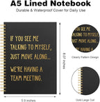 Vgrti If You See Me Talking to Myself Team Meeting Spiral Notebook, Funny Office Notebook for Coworker, Sarcastic Work Gag Gifts Promotion Appreciation Gifts for Women Men Colleague Boss Employee HR