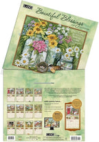 Lang Bountiful Blessings 2026 Wall Calendar – 13.4″ × 12″, 12-Month Calendar with Stapled Binding, Linen-Embossed Art & Inspirational Scripture by Susan Winget
