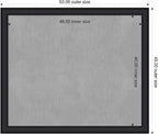 Amanti Art Black Framed Magnetic Board 45x53 Oversize Vision Board for use with Magnets, 100% Metal Sheet to Display Items as Office Decor or for Home Organization in mudroom, Kitchen or Kids Room