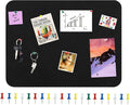 Vuzvuv 16x12 inch Black Cork Board Bar with 20 Pushpins, Self-Adhesive Bulletin Board Strips No Damage for Wall, Felt Pin Board for Paste Notes, Photos, Schedules Offices Home