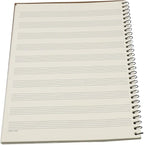 MOREYES Music Notebook Composition Manuscript Staff Notebook with 100 Pages 10.24x7.5 inch/26x19cm (Music clef notebook)
