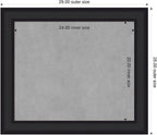 Amanti Art Black Framed Magnetic Board 25x29 Medium Vision Board for use with Magnets, 100% Metal Sheet to Display Items as Office Decor or for Home Organization in mudroom, Kitchen or Kids Room