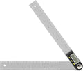 Delgada 8 inch/200mm Digital Angle Finder Ruler - Stainless Steel Protractor for Woodworking and Construction - Battery Included