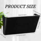 Colarr 8 Pcs Wall File Holder Organizer Plastic Wall Mount Mail Organizer with Screws Single Pocket Hanging Folder Paper Magazine Holder for Walls Office Home Classroom(Black)