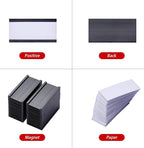 EEOYU Magnetic Label Holders with Magnets, Data Card Holders with Clear Plastic Protectors, Set of 30 (1 x 2 Inch)