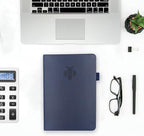 KUMEER Check Register – Elegant Check Registers for Personal Checkbook with Check & Transaction Registers, Hardcover Checkbook Log 5.2x7.6" (Navy Blue)