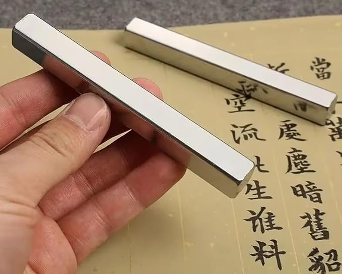Metal Chinese Calligraphy Paperweight, 2 Pieces, Iron Paper Holder for Brush Painting and Sumi Drawing, Office Desk Accessory