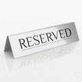 6 Reserved Table Signs – Silver Stainless Steel | Elegant, Durable & Reusable Reserved Signs for Wedding Receptions & Restaurants | Wedding Accessories & Restaurant Supplies by Adaptic Group®