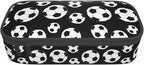 Black And White Soccer Ball Pencil Case Big Capacity Storage Pencil Pouch Stationery Bags With Zipper Portable Pen Holder Box Organizer For Boys Girls Teens Student College School Office Supplies