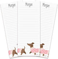 Current Dachshund Lined Personalized Shopping List Pad Set of 3, 50-Sheet Pads, 3 1/4 x 8 Inches, Memo Pad, Shopping List, to-Do Notes, Office Organizer