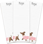 Current Dachshund Lined Personalized Shopping List Pad Set of 3, 50-Sheet Pads, 3 1/4 x 8 Inches, Memo Pad, Shopping List, to-Do Notes, Office Organizer
