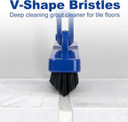 CELOX Grout Brush with Long Handle, Tile Grout Cleaner Brush for Tile Floors, for Shower Tile, for Cleaning Grout, Blue