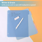 SKYDUE Durable Plastic 8-Tab Dividers,2sets,Big Tab Dividers for 3 Ring Binder, Write&Erase 3 Ring Binder Dividers with Tabs,with Sticker Labels