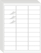 1" x 2-5/8" Address Labels 1500 Labels Sticker Paper for Laser/Ink Jet Printer mailing Labels 8.5"×11" White 30 per Sheet