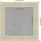 Amanti Art Silver Framed Magnetic Board 21x21 Small Vision Board for use with Magnets, 100% Metal Sheet to Display Items as Office Decor or for Home Organization in mudroom, Kitchen or Kids Room
