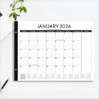 DIBAOLU Large Desk Calendar 2026-2027 22x17 Inches,18 Month,January 2026 to June 2027,Suitable For Home, School Or Office, Monthly Planning Calendar,With Plastic Cover