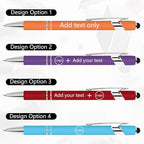 WYPAS Bulk Custom Pens - Personalized with Name, Engraved Text/Logo - Stylus Tip, Black Ink - Options for Corporate Gatherings, Events & Promotions (Red)