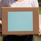 JAM PAPER Full Sheet Shipping Labels - Printable Sticker Paper - 8 1/2 x 11 - Baby Blue - 10 Full Pages/Pack