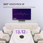 Yealink SP92 USB Speakerphone Bluetooth Conference Speakers and Microphone Teams Certified Full-Duplex Noise Reduction 360° Audio Pickup for Small Meeting Room (NO DONGLE)