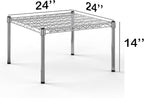 Regal Altair 24''W x 24''L x 14''H Chrome Plated Wire Dunnage Rack | Off The Floor Storage