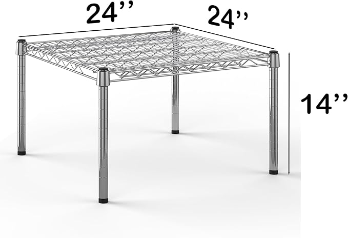 Regal Altair 24''W x 24''L x 14''H Chrome Plated Wire Dunnage Rack | Off The Floor Storage