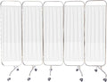 Portable Medical Privacy Screen, Medical Privacy Screen on Wheels, Rolling Medical Room Divider for Hospitals Clinics Bedrooms Beauty Salon (White, 5 Panel)