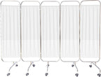 Portable Medical Privacy Screen, Medical Privacy Screen on Wheels, Rolling Medical Room Divider for Hospitals Clinics Bedrooms Beauty Salon (White, 5 Panel)
