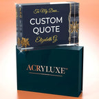 Custom Acrylic Sign Personalized, Custom Desk Name Plate, 18 Styles, (5"x7"), With Gift Box, USA Made by Acryluxe. (Trenton)