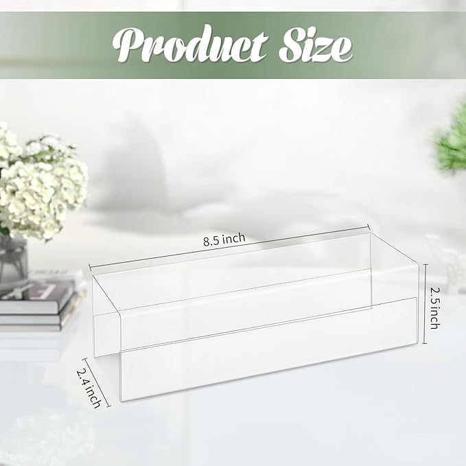 10 Pieces Cubicle Name Plate Holders fits 2.25 Inch Wall Cubicle Name Tags Clear Cubicle Name Plate Sign Bulk Nameplates for Office Home Classroom Library 8.5 x 2.5 x 2.4 Inch
