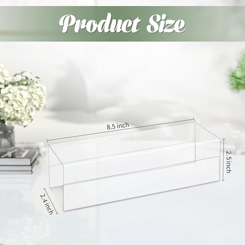 10 Pieces Cubicle Name Plate Holders fits 2.25 Inch Wall Cubicle Name Tags Clear Cubicle Name Plate Sign Bulk Nameplates for Office Home Classroom Library 8.5 x 2.5 x 2.4 Inch