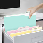 SUNEE File Folders, 30 Pack Manilla Folders 8.5 x 11, Colored File Folders Home Office School Supplies for Documents Files Paper, 6 Soft Colors