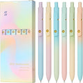 Ddaowanx Gel Pens,0.7mm Quick Dry Black Ink,Fine Point Smooth Writing Pen,Aesthetics Office School Supplies,Gifts for Women,stocking stuffers for teen girls (6 Pcs Gradient, Black)