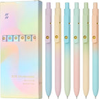 Ddaowanx Gel Pens,0.7mm Quick Dry Black Ink,Fine Point Smooth Writing Pen,Aesthetics Office School Supplies,Gifts for Women,stocking stuffers for teen girls (6 Pcs Gradient, Black)