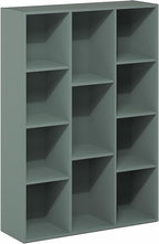 Furinno LUDER Book Shelf, 11-Cube Bookshelf, Reversible Bookcase, 9.4" x 29.1" x 41.7", for Living Room, Bedroom, Home Office, Sage Green