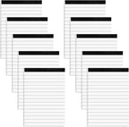 Nichela Notepad for Daily Planning and Organization of Work – 4 x 6-inches Lined Paper – Thick Bright White Paper – 30 Pages – Note Pads Ruled Pages – Pack of 10