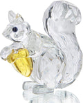 H&D HYALINE & DORA Crystal Animals Squirrel Collectible Figurine Paperweight Table Centerpiece Ornament