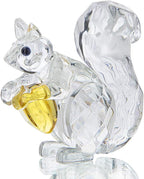 H&D HYALINE & DORA Crystal Animals Squirrel Collectible Figurine Paperweight Table Centerpiece Ornament