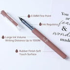 FUNFULL 16pcs Quick Dry Coffee Ink Rollerball Pens, 0.5mm Fine Point Colored Ink Gel Rubber Finish Smooth Writing Pens, Gifts for Women, Students, Teachers, Employees