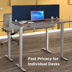 Sound Absorbing Privacy Shield - Desk Divider for Students and Office (Dark Blue, 23" W x 18'H)