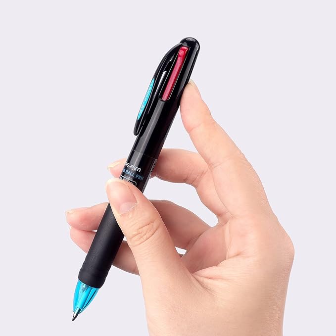 Bribobo 8 Pack Multicolor Ballpoint Pens 4-in-1 0.7mm Colored Retractable Ballpoint Gift Pens for Office School Supplies Students Gift