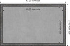 Amanti Art Grey Framed Magnetic Board 27x43 Large Vision Board for use with Magnets, 100% Metal Sheet to Display Items as Office Decor or for Home Organization in mudroom, Kitchen or Kids Room