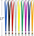 Beebel Purple Lanyards 100 Pack Nylon Flat Badge Lanyard for Id Badge Name Tag (Purple, 100 Pack)