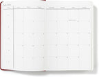 Wykeham's Executive 2026 Daily Journal Planner – US Public Holidays & Format – Customization Available (Personalized Crimson, 8.5"×5.5")