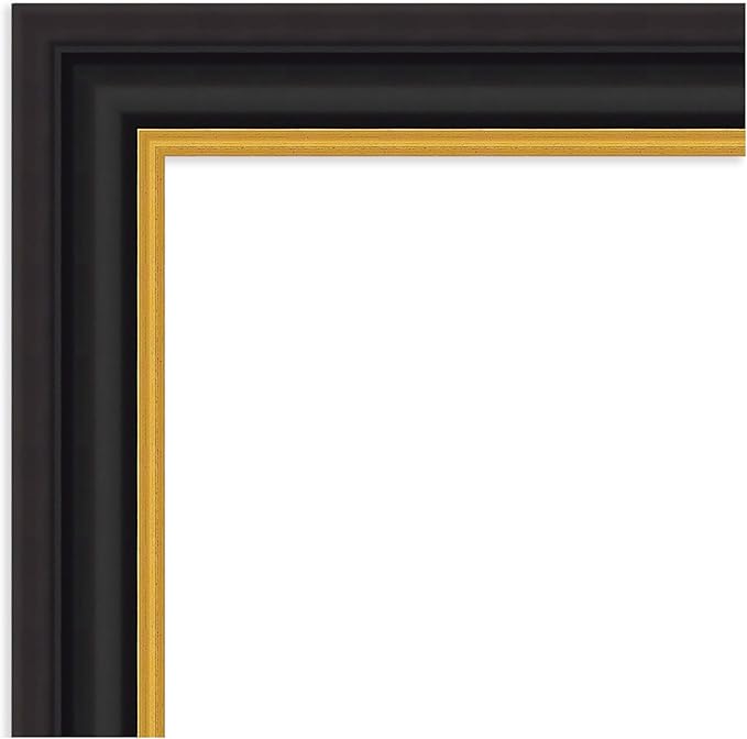Amanti Art Black Framed Magnetic Board 18x24 Small Vision Board for use with Magnets, 100% Metal Sheet to Display Items as Office Decor or for Home Organization in mudroom, Kitchen or Kids Room