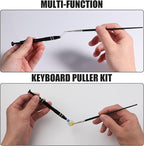 HEGAPOJA Keyboard Remover Tool Kit-7-Piece Set, Keycap Puller Include 5g Keyboard Lube, Switch Puller, Lubricating Pen, Cleaning Brush, Tweezers, 4-Jaw Gripper, and Key Cap Puller
