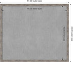 Amanti Art Silver Framed Magnetic Board 43x51 Oversize Vision Board for use with Magnets, 100% Metal Sheet to Display Items as Office Decor or for Home Organization in mudroom, Kitchen or Kids Room